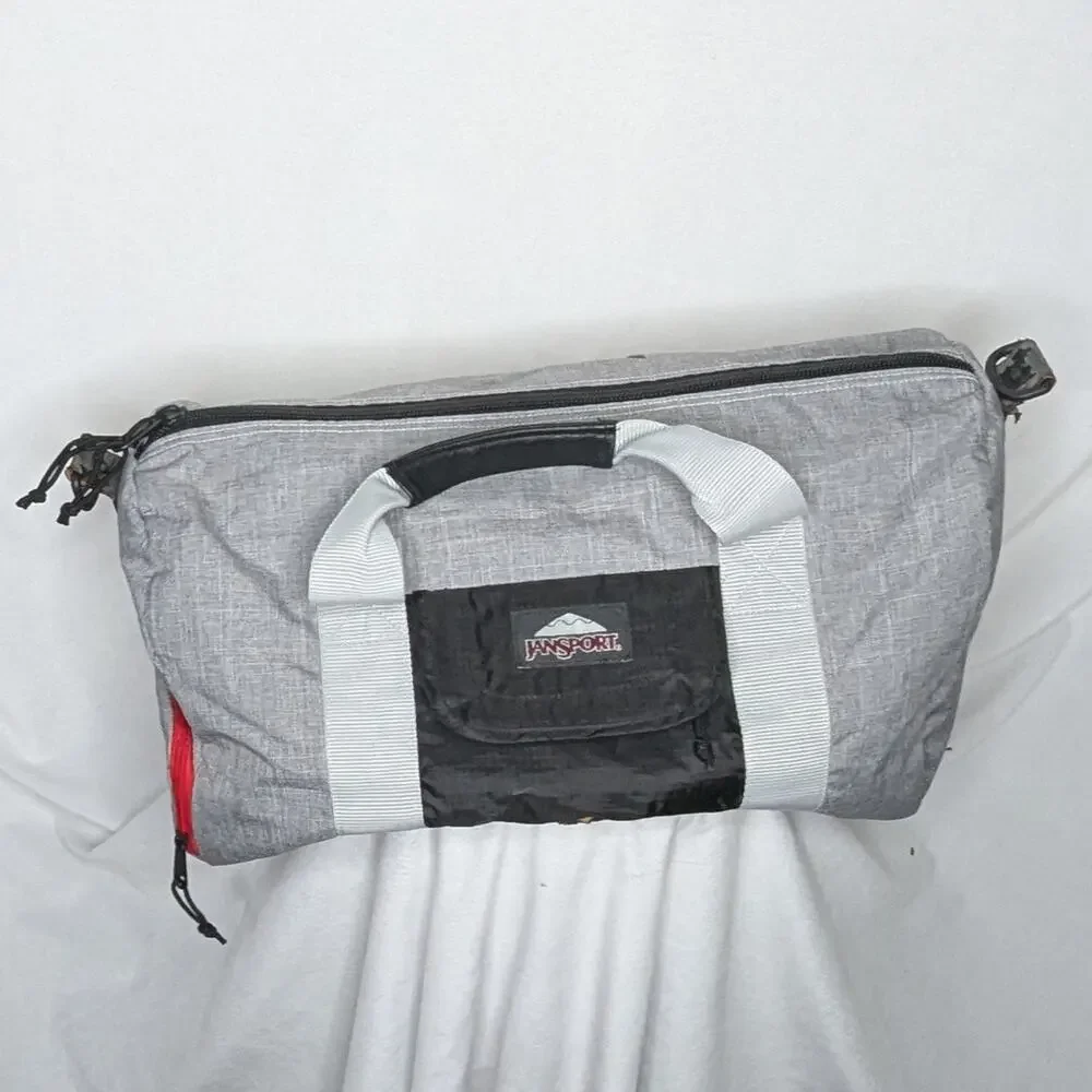 Jansport Heather Gray Duffle Bag Men's Gym Workout Travel Weekender Luggage